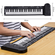 Besegad Portable Foldable 49-Key Electronic Keyboard Piano Musical Teaching Toy for Adult Kids Birthday Christmas Festival Gift 2024 - buy cheap