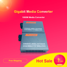 1 Pair HTB-GS-03 A/B Gigabit Fiber Optical Media Converter 1000Mbps  Single Mode Single Fiber SC Port 20KM External Power Supply 2024 - buy cheap