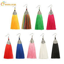 New Fashion 9 Colors Bohemia Long Tassels Earrings For Women Statement Dangle Earrings Ethnic Jewelry Brincos Pendientes 2024 - buy cheap