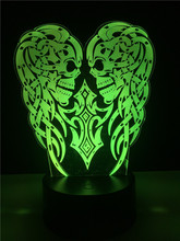 GAOPIN Halloween Double Skull Shape 3D Lamplight LED USB Mood Night Light Multicolor Touch or Remote Luminaria Change Table Lamp 2024 - buy cheap