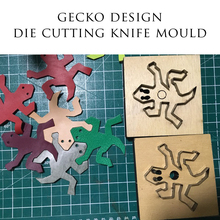 Gecko-puzle de Diseño Artesanal de cuero, molde de cuchillo de troquelado, herramienta de punzón manual, plantilla 2024 - compra barato