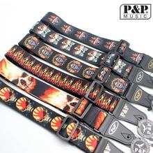 Skull Guitar Strap Electric Acoustic Guitar Folk Guitar Bass Strap With Soft Belt PU Leather Ends 2024 - buy cheap