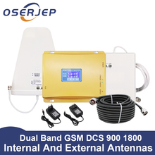 LCD Display GSM 900 4G 1800 mhz Dual Band Repeater GSM 4G LTE Phone Amplifier Cellular Mobile Booster +LPDA /Panel Antenna 2024 - buy cheap