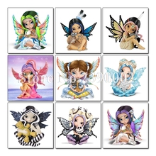 Cartoon fairy 5D DIY Diamond Embroidery Mosaic Christmas Girl Drawing Diamond Painting Full Square Cross Stitch Home Decor Craft 2024 - buy cheap