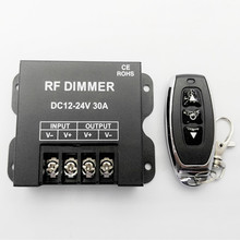 Regulador de intensidad RF de 30 piezas, controlador de atenuación LED de un solo canal, 3 teclas, DC12-24V, 30A, para tira de luces de un solo Color 5050 3528 2024 - compra barato