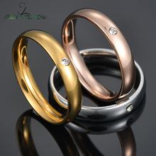 Nextvance Minimalism Tungsten Rhinestone Ring 4mm Width Thin Wedding Band Rings For Anniversary Gift Unisex Jewelry 2024 - buy cheap