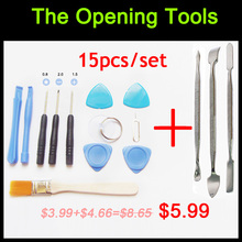 15pcs/set Opening Tools Repair Tools Phone Disassemble Tools set Kit For iPhone iPad HTC Cell Phone Tablet PC 2024 - купить недорого