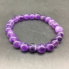 High Quality 4mm 8 mm 10mm Round shape Natural Amethysts Purple Quartz Stone Bracelet Women Beaded Stretch Bracelet 2024 - buy cheap