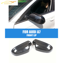 Carbon Fiber Black Add on style Rearview Mirror Covers For Audi A4 B9 2013-14 Auto Car Mirror House Side Wing Caps 2024 - buy cheap