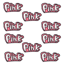 Applique Patches for Clothes Iron on Sew Embroidery POP Funny Text Stripes Patch for Jacket Coat Fashion Accessories Pink 10 PCS 2024 - buy cheap