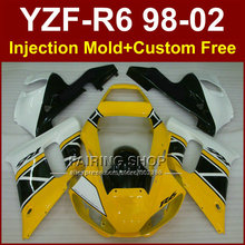 Dg7e-kits de carenagem personalizados para yamaha, yzfr6 1998, 1999, 2000, 2001, yzf r6, 98-02, yzf1000, peças para corpo amarelo, g7rg 2024 - compre barato