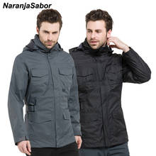 NaranjaSabor Autumn Winter Men's Fleece Two Pieces Jackets Casual Coat For Men Windproof Thermal Windbreaker Male Clothing N426 2024 - buy cheap