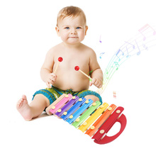 Детские музыкальные игрушки, ксилофон, инструмент для развития мудрости, подарок, Радужный деревянный ксилофон для детей, музыкальные игрушки, 8 нот 2024 - купить недорого