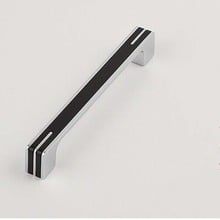 Ручка для кухонного шкафа, 128 мм, черная, хромированная, 5 дюймов 2024 - купить недорого