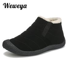 Weweya Unisex Winter Shoes for Men Waterproof Mens Ankle Boots Warm Plush Schoenen Vrouw Big Size 36-46 Botas Hombre Snow Boot 2024 - buy cheap