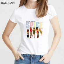 Vogue spice girls t shirt women korean style t-shirt femme graphic t shirts woman tshirt top female white streetwear 90s tees 2024 - buy cheap