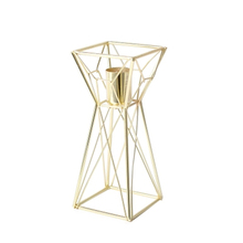 Candelabro dorado para decoración de bodas, candelabro geométrico moderno de Metal, Moro Bougeoir Z 2024 - compra barato