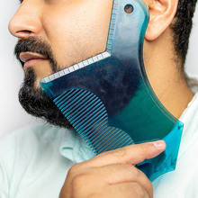 Barba Pente para Moldar Shaper com Inbuilt & Styling Ferramenta Guia Shaper Stencil Trabalha com Barba Barba Aparador de Pêlos Grooming 2024 - compre barato