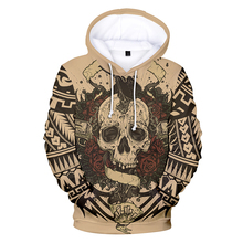 3d Hoodies Pullover Tattoo Skull Rose Print Fashion Men Women Hoodie Hoody Casual Long Sleeve Harajuku 3D Hooded Sweatshirt Tops 2024 - buy cheap