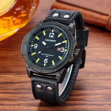 Luxury Men Watch Cagarny Mens Sports Watches Men's Quartz Wrist Watch Date Clock Man Leather Army Military Relogio Masculino 2024 - buy cheap