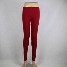 Shikoroleva 2021 cor sólida borgonha vermelho leggings xs-7xl feminino algodão modal elástico magro jeggings calças menina 6xl 5xl perna 2024 - compre barato