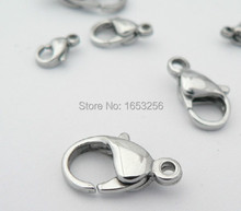Wholesale Price Lot 100pcs 12mm Stainless Steel Lobster Clasps & Hooks Jewelry Findings & Accessories 2024 - buy cheap
