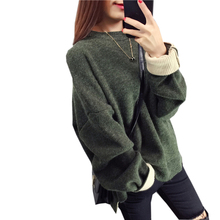 2018 autumn winter woman Cashmere warm loose O-neck sweaters fashion thick long sleeve oversize knitted pullovers sweater RE0832 2024 - buy cheap