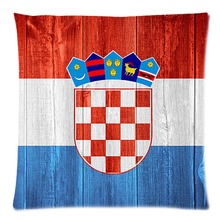 Modern Style Croatia Flag Printed Cotton Linen Decorative Cushion Cover Personalized Sofa Throw Pillow Case Almofadas 45*45CM 2024 - buy cheap
