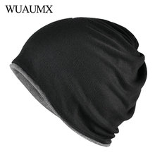 Unisex Fall Winter Beanies For Men and Women Neck Warm Ring Scarf Multifunction Skullies Beanies Hat Female Solid bonnet 2024 - buy cheap