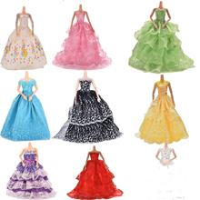 Vestido de princesa de boda hecho a mano para Mini muñeca, ropa Floral, accesorios para muñecas, varias capas elegantes, gran oferta 2024 - compra barato