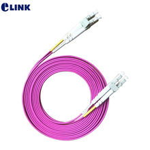 Cable de parche de fibra óptica 20 piezas, Conector de LC-LC de 1M OM4, doble, color rojo, rosa, LC-LC, ftth jumper IL, 0.2dB, ELINK 2024 - compra barato
