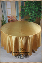 New Design For 2016 90" 108"  128"  Gold Yellow Taffate Tablecloth For Wedding Party Hotel Home Decorations/Wedding  Supplies 2024 - buy cheap