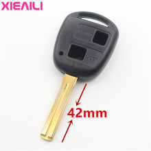 Xieaili 10 pçs 2 botão transponder remoto caso chave escudo para lexus rx330/es300/is200/rx400h s268 2024 - compre barato