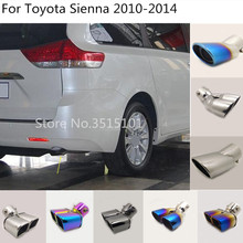 car Stainless steel cover muffler pipe outlet dedicate exhaust tip tail 1pcs For Toyota Sienna 2010 2011 2012 2013 2014 2024 - buy cheap