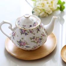 Tetera de cerámica para té de la tarde, tetera de café de porcelana con diseño de flores, estilo europeo, China, hueso británico, novedad 2024 - compra barato