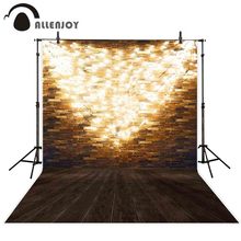 Allenjoy background photography brick wall light wooden floor wedding photocall backdrops photobooth decoration studio props 2024 - buy cheap