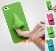 Free Shipping HANA Nose Silicone Phone Pouch for iPhone 5G Cheap Mobile Phone Case Cover 10 Colors Cell Phone Cover Case 2024 - buy cheap