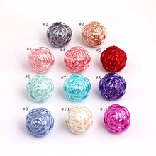 Kwoi vita Fashion 25MM 65pcs/lot Acrylic Rose Flower Imitation pearl Beads for Chunky beads Necklace 2024 - buy cheap