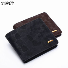 men's wallet Fashion Genuine Leather Mens Wallet with Coin Bag Zipper Small New Design Dollar Slim Purse Money Clip Wallet 469 2024 - buy cheap