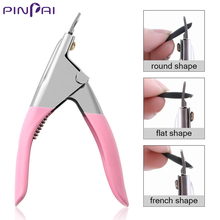 PinPai-cortador de puntas de uñas postizas de Gel UV, cortador de uñas acrílicas de acero inoxidable, pinza clíper, herramientas de manicura 2024 - compra barato