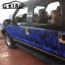 blue black PIXEL Camo Vinyl For Car wrap Digital Camo Car Sticker Motorcycle Bike Vehicle Wraps ORINO 1.52*5/10/15/20/25/30M 2024 - buy cheap