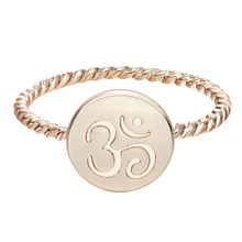 Kinitial OM кольцо с символом, кольцо на палец для женщин и мужчин, ювелирные изделия, штабелируемые панк-Кольца для йоги, байкерские кольца 2024 - купить недорого