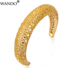 WANDO Gold-Colour Ethnic Bangle For Women Turkey Middle East/African Coin Charm Bracelet Can Open Wedding Jewelry Girl Gifts B67 2024 - buy cheap