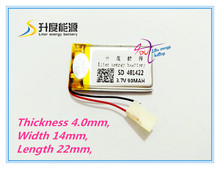 best battery brand Wholesale 041422 3.7V 90mah Lithium polymer Battery with Protection Board For GPS Bluetooth Digital Products 2024 - buy cheap