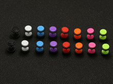 Wholesale Body Jewelry Pierceing Fashion 80PCS Solid Mix 8 Colors Acrylic Fake Cheater Ear Plugs Gauge 8mm Illusion Earrings 2024 - buy cheap