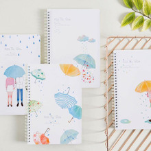 Korean Stationery Kawaii Rainy Season Memo Pad Student Rollover Coil Notebook Portable Notebook Cute Book Office School Supplies 2024 - buy cheap