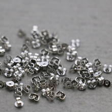 100PCS Boutique Butterfly Earplugs Silver-plate DIY for Accessory Hardware Fittings Accessory Bracelet Necklace Making Design 2024 - buy cheap