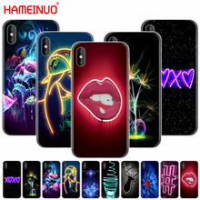 Cubierta de teléfono móvil con estampado de Neon HAMEINUO para iphone 7 6X8 4 4s 5 5s SE 5c 6s plus 2024 - compra barato