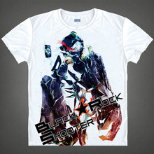 Camiseta de Shooter de Rock negro para hombre, camisa de anime japonés, Cosplay, estampado 3d, Mato Kuroi 2024 - compra barato
