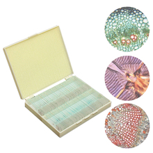 100pcs Biology Prepared Microscope Glass Slides Lab Specimens for Basic Biological Science Education With Plastic Box 2024 - buy cheap